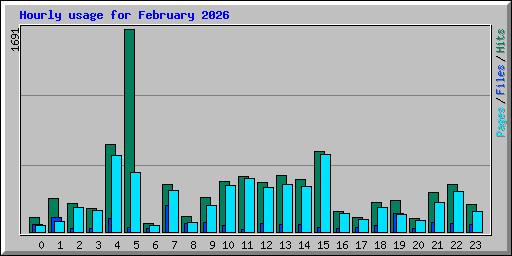 Hourly usage for February 2026